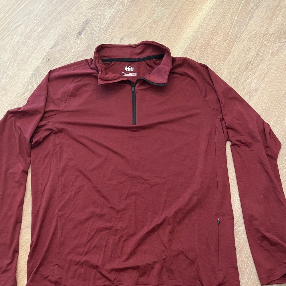 REI 1/4 zip long sleeve shirt size L